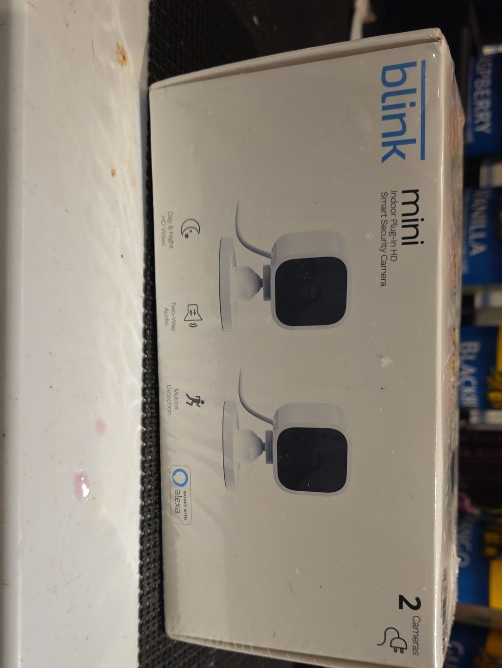 Blink Mini Indoor Plug In Cameras, 2 Pack New In Box